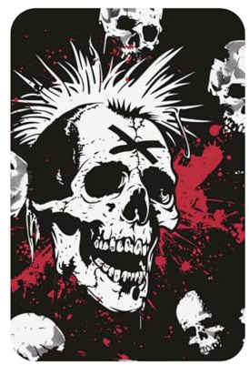 Kühlschrankmagnet aus Acryl, Motiv: Punk, Totenkopf, langlebig und vielseitig, dekorative Magnete für Kühlschränke / Waschmaschinen / Aufbewahrungsschränke