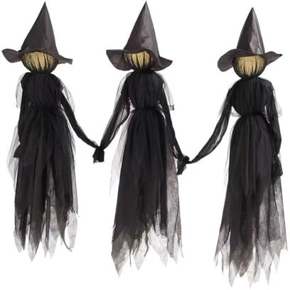 kesurpae Halloween-Hexe Händchen haltende Hexe Halloween-Requisiten-Arrangement Hexen-Requisiten Halloween-Dekoration leuchtende Hexe Halloween-Requisiten 150cm Sprachsteuerung