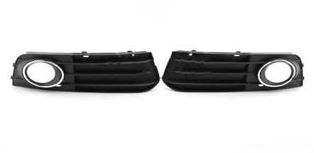 XLXMKNKPDZ Nebelscheinwerfer Grill Für A4 B8 A4L 2008 2009 2010 2011 2012 Auto-Styling Griller Scheinwerfer Front Stoßstange Nebel Lichter Kühlergrill Grill Abdeckung Lampenabdeckung(L and R)