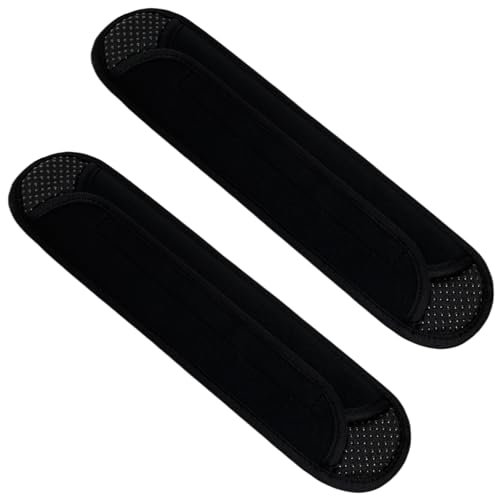 2er-Pack Universal-Schulterpolster mit Ultra-Dickem Memory-Schaum für Taschen, Gepäck und Umhängetaschen, Lang, rutschfest, Atmungsaktiv, Schwarz, Gute Stressabbau, Komfort und Haltbarkeit
