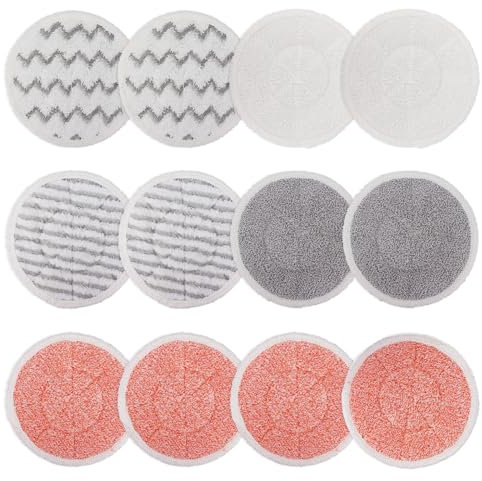 3897A Dampfreiniger-Pads für Bissell SpinWave SmartSteam Scrubbing Dampfreiniger – Ersatz drehbarer Wischmoppkopf passend für 3897A 3712 3712W, Modell-Nr. 1641112 (4+2+2+2+2+2