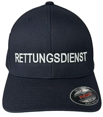 Retter.Shop Cap Rettungsdienst Basecap (Navy/Weiß, S/M)