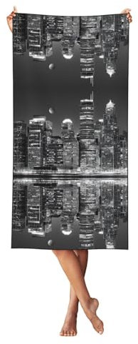 JAYWIS New York Paintings – Übergroßes Strandtuch-Set (27 x 55 cm – weich, schnell trocknend und sandabweisend für Pool, Reisen, Decke – familienfreundliche Designs für Erwachsene, Männer und Frauen