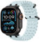 Astorgos Correas Ocean Compatible con Apple Watch Ultra2/Ultra 49mm,S10 46mm,9/8/7 45mm,SE2/SE/6/5/4 44mm,3/2/1 42mm,Correa de Reloj Deportiva con Conector Metálico para Hombre Mujer, Negro/Azul Hielo