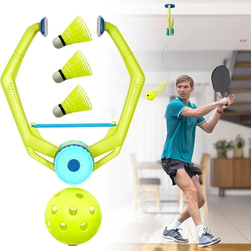 Hayaww Hängender Pickleball Trainer Badminton Rebound Trainer– Tür- & Wandmontage, Rebounder für Selbsttraining (Badminton/Ballübungen) – Indoor/Outdoor (Garten, Park, Wohnzimmer, Balkon) (B)