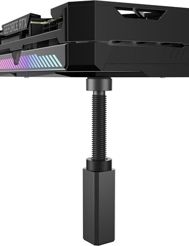 upHere GH80K GPU-Halterung, höhenverstellbare Grafikkartenunterstützung, GPU-Ständer mit Magnet und rutschfestem Blatt, GPU-Anti-Durchhängen Halterung für universelle Grafikkarte (50–80 mm), Schwarz