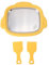 Rolled Ice Cream Maker, macchina da fritta per sofferenza del ghiaccio in acciaio inossidabile con 2 pale piastra fredda istantanea piastra di yogurt congelata per casa (Yellow)
