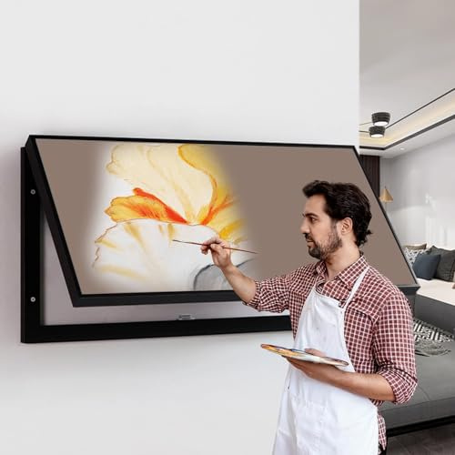 Cache compteur electrique Cache-armoire Électrique Décoratif à Peindre, 60, 80, 100 ou 120 cm de Large, pour Cacher un Tableau Électrique pour Cuisine, Bureau ou Entrée(Style F,47x24in/120x60cm)