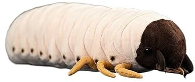 SMJWH Realistisches Plüschtier mit Madenwurm, Stofftier Larve, süßes Kuscheltier, for Wildtiere, Lernspielzeug, 35 cm