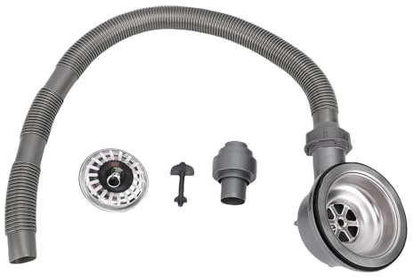 RASTKY Stainless Steel Kitchen Sink Strainer with Drain Stopper for 90-100mm Opening RV Sink, Mirror Polished Drain Assembly for Bar or Prep Sinks