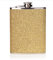 7oz Stainless Steel Hip Flask with Glitter Wrap (Gold)