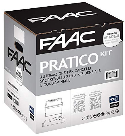 Faac Pratico Kit 746 230V Automazione Cancello Scorrevole Uso Intensivo Peso Max 600 kg 10564944