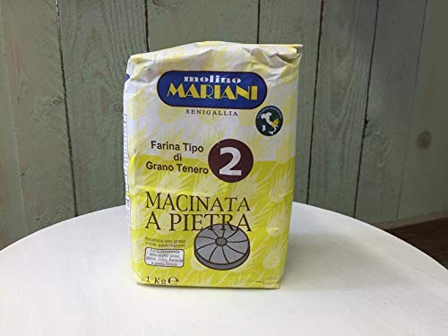Farina Tipo 2 Macinata Pietra 100% Grano Marchigiano Italiano Alta Digeribilità - Molino Mariani (5 kg)