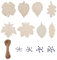 Cheriswelry 40pcs Unfinished Leaf Wood Cutouts Natural Blank Wooden Leaves Pieces Hanging Ornaments for DIY Art Craft Home Party Decoration