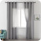 GIRASOLE HOME Coppia Tende Voile Semitrasparenti Effetto Lino Tenda per Soggiorno Camera Balcone Finestra e Interni 2 Pannelli con Occhielli (Grigio, 140x290cm)