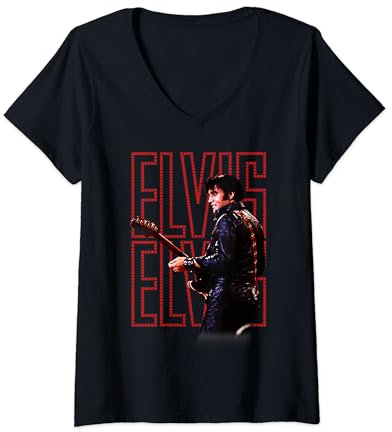 Elvis Presley Official 68 Comeback Special T-Shirt mit V-Ausschnitt
