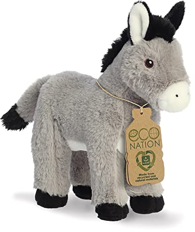 Aurora World Aurora, 35053, Eco Nation Esel, 28cm, Plüsch, Grau