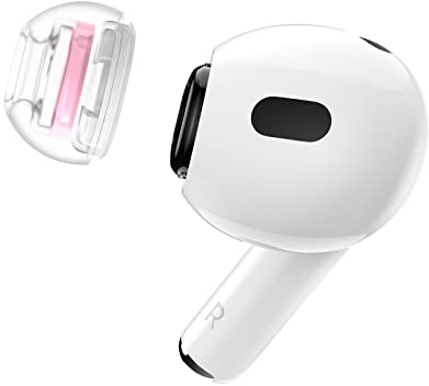SpinFit SuperFine for AirPods Pro Gen 1 & 2 - S - Medical Grade Silicone Patented Replacement Ear Tips and Adapters for Supreme Comfort (one pair)(ear tips installed)