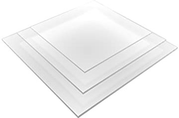 nattmann Acrylglas PLEXIGLAS®, PMMA, Kunststoffglas Zuschnitt - Acrylplatte & Acrylscheibe Zuschnitt 5 mm - Klare & Transparente Kunststoffplatte - Individuelles Wunschmaß möglich - (200 x 200 mm)