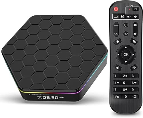 Android 12.0 TV Box, T95Z Plus Android Smart TV Box 4 Go De RAM 64 Go De ROM Allwinner H618 Quad Core 64 Bits Prise en Charge HD 6K/ 3D/ H.265 Ethernet 2.4/5G Dual WiFi BT 5.0 Décodeur,2gb+16gb