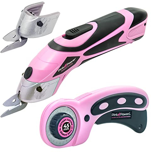 Ciseaux électriques sans fil pour tissu, coupe-boîte pour travaux manuels, couture, scrapbooking, outil de coupe automatique robuste et ensemble de coupe-légumes rotatifs