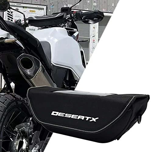 Wodpice Borsa da Manubrio per Moto per Desert X,Custodia Impermeabile e Antipolvere, Borsa da Viaggio per Moto di Grande Capacità con Schermo Trasparente per Desert X 2021-2023