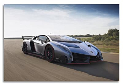 HALOUB Hypercar Poster für Lamborghini Veneno Sportwagen (2) Dekorative Malerei Leinwand Wand und Kunst Bild Familienzimmer Dekor 30 x 45 cm