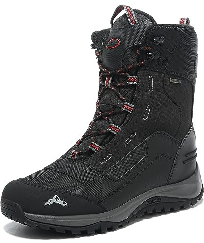 ROOKMARK Schneestiefel für Herren Warm Gefüttert Winterstiefel Wasserdicht Trekking Wanderschuhe (422-grau,44)