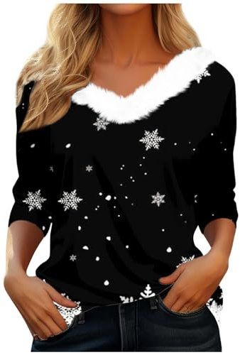 Générique Chemise De Noël Sweat Rose Femme Chemisier Femme Chic Et Élégant Chemise Femme Chic Et Élégant Top Femme Pull Noël Femme Chemise Femme Chic Et Élégant Pulls, Gilets Et Sweats Femme Sweat