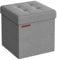 SONGMICS 38 cm Sitzbank mit Stauraum, klappbare Sitztruhe, Aufbewahrungsbox, Fußbank, Aschgrau LSF027G12