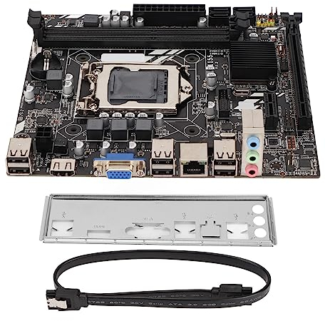 Pilipane DDR3-Computer-Motherboard, Computer-Motherboard-Mainboard, DDR3-Motherboards Mit 100 MB Netzwerkkarte – Ideal Für Quad Core I3 I5 I7, Dual-Channel DDR3-Speicher