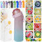 Putextile Trinkflasche Starter Up Set mit 10 aromatischen Waffeln,Trinkflaschen 650 ml, Fruchtgetränke, Duft Süßwasser E%0 Tasse Wasser für und Outdoor Fitnessstudio (Gradient Pink+10Pods)
