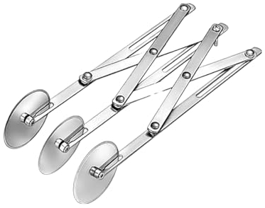 YAMSLAM 3/5/7 Wheel Cutter Dough Divider, Dough Knife, Flexible Roller Blade, Pizza Pastry Peeler, Stainless Steel Baking Pan Tool for Home Kitchen