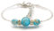 Sospiri Venezia - Pulsera Mujer con 3 Cuentas de Cristal de Murano, Pulsera Original, Joya Ideal para Regalo, Made in Italy con Certificado (Azul Claro)