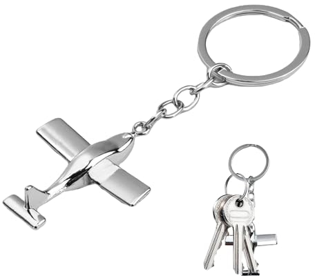 BIVOFU Schlüsselanhänger Flugzeug für Alle Piloten, Schlüsselanhänger Flugzeug, Anhänger Plane, Geschenk für Piloten, Flugbegleiter, Reisende, Glücksbringer, Dekoratives Accessoire