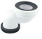 Emiif Toilet Offset Pan Connector PVC Waste Pipe Connector, Toilet Pipe Connection Nozzle WC Connector(D)