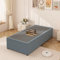 FMDMR 40,6 cm großes Doppelbett mit XL-Bettgestell, Metallplattform-Bettgestell mit Stoffbezug, robuste Stahllattenstütze, keine Boxspring erforderlich, Stauraum unter dem Bett, einfache Montage