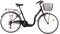 Discovery Vélo Rétro 26'' Cadre Acier 6 Vitesses par poignée tournante + équipement City Capucine pour Femmes, Black, M