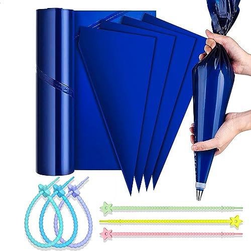 FantasyDay Lot de 50 Poches à Douille Jetables Anti-éclatement, 52cm Très Épais Antidérapant Poches a Douille Pâtisserie Piping Bags pour Douilles de Glaçage Coupleurs Cupcake Gâteaux Biscuits Outils