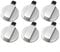 SPORTARC 6PCS 6mm Gas Hob Knobs, Rotary Switch Control Knobs, Gas Stove Oven Replacement Parts Universal Metal Switch Control Knobs