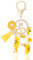 MWOOT Letter Keychains Initiale Lettre Porte Clef Lettre R,Alphabet Initial Keyring avec Pampille Pendentif,Jaune Pétales Feuille D'or Key Ring pour Femmes Filles Portefeuilles Sac à Main Charme(R)