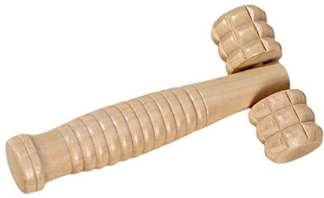 Holz Gesichtsroller Und Massagegerät Für Körper Und Gesicht – Ergonomischer Massagestab Aus Natürlichem Holz Für Muskelentspannung Ideal Für Nacken Schultern Und Füße 15X8X2.5Cm