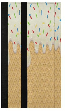Eiscreme-weiße Lebensmittel-Kühlschrank-Türgriff-Abdeckungen, 2er-Set, Eiscreme-Küchengerät, Griffabdeckungen für Kühlschrank, Mikrowelle, Herd, Backofen, Geschirrspüler