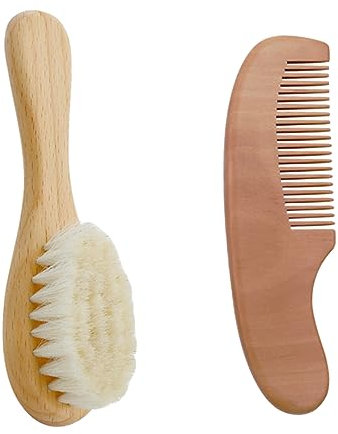 Healeved Ensemble De Brosses À Cheveux Pour Garçons Et Filles Brosse De Bain Pour Shampoing Pour Bébé Peigne En Bois À Poils Souples Pour Garçons Et Filles Outil De Bain