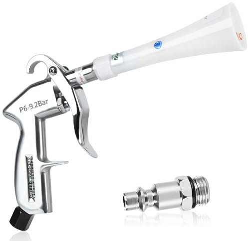 phepetroll Air Blow Gun Car Detailing Dry Cleaning Air Gun with Conical Nozzle High Pressure Car Cleaning Tool, Car Dryer Air Blower for Car Surfaces Quickly Blasts Dust