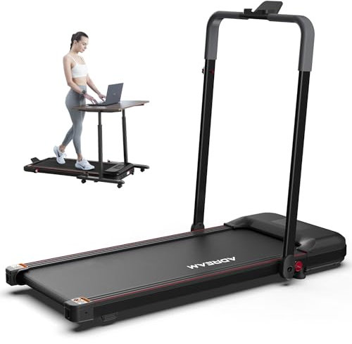 Walking Pad Treadmill for Home, ADREAM Foldable Under Desk Treadmill, Portable 2 in 1 Walking Running Machine with Remote Control and LED Display