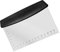 Gjinxi Food Scraper Pack of 2 Dough Scraper Cutter Chopper Stainless Steel Tool Kitchen Aid Multipurpose Baking Accessories Reusable Cooking Cutting Tool for Pizza Bread (Black)