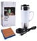 12V 50W Car Electric Heat Cup, 450ml Stainless Steel Electric Car Mug Fast Heating Electric Car Cup with Base for Coffee Milk Tea 22.5 X 8.2cm (White)