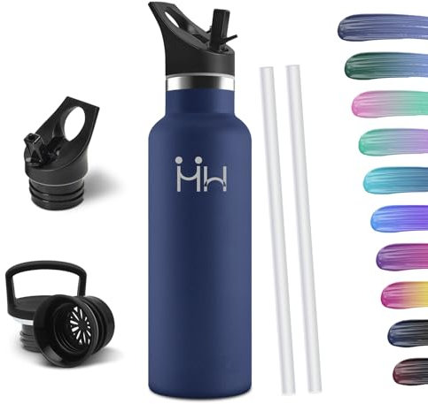 HoneyHolly Botella Termica 750ML, Reutilizable Sin BPA, Botella Agua Acero Inoxidable, Aislamiento Al Vacío de Doble Pared, Cantimplora Termica para Adultos, Deporte, Oficina, Yoga | Botella Agua