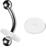 EZ Piercing 1,2mm Titan Banane Anti Wildfleisch Disc SET gegen Wildfleisch Keloid am Ohr Piercing Rook Daith Septum Piercing in 8mm oder 10mm Länge